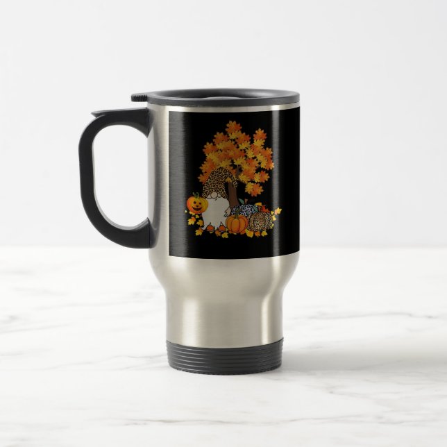 It’s Fall Y’all Cute Gnomes Pumpkin Autumn Travel Mug (Left)
