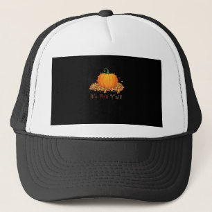 It’s Fall Y’all Cute Pumpkin Autumn Tree Fall Leav Trucker Hat