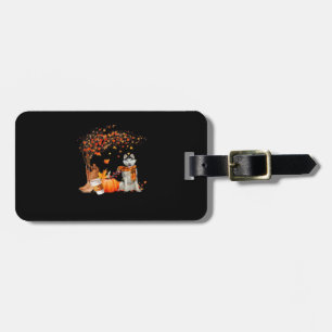 It’s Fall Y’all Dog Autumn Aesthetic Style Luggage Tag