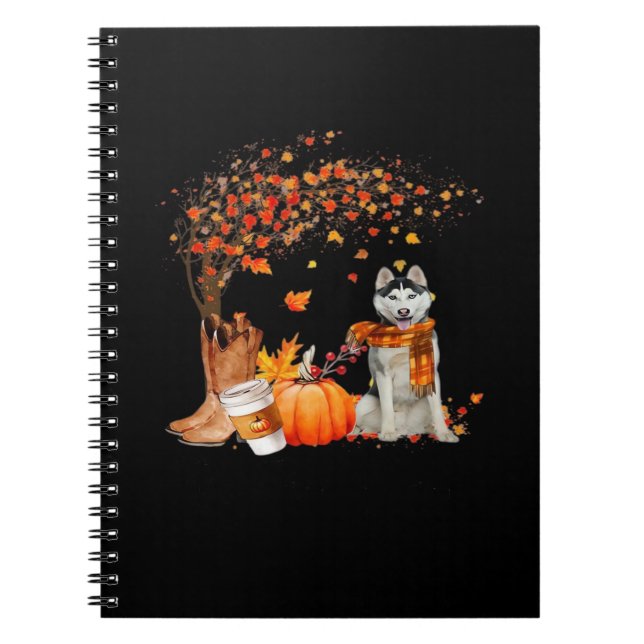 It’s Fall Y’all Dog Autumn Aesthetic Style Notebook (Front)