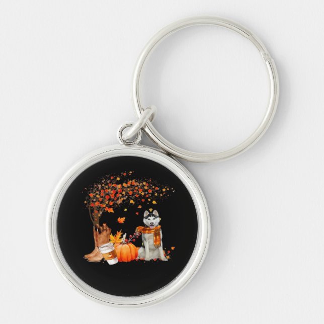 It’s Fall Y’all Dog Thanksgiving Halloween Aesthet Key Ring (Front)