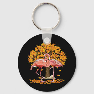 It’s Fall Y’all Flamingo Autumn Style Key Ring