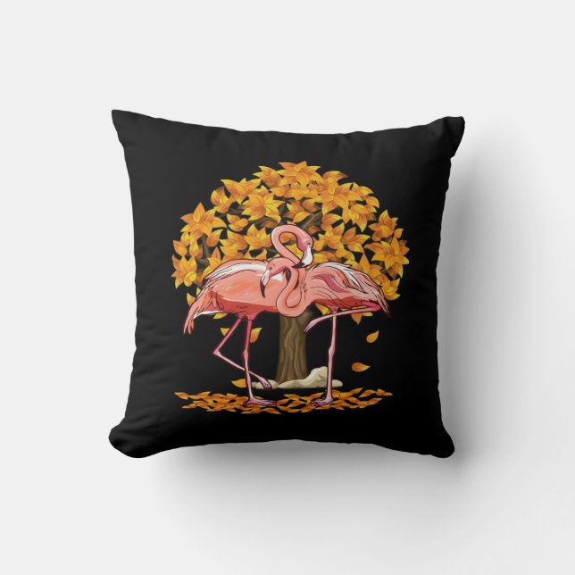 It’s Fall Y’all Flamingo Thanksgiving Halloween Cushion (Front)