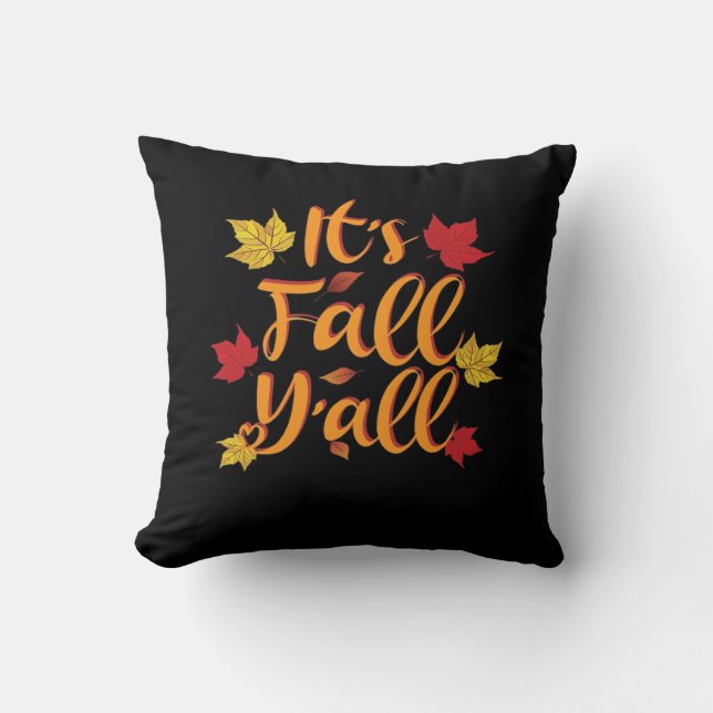 It’s Fall Y’all Funny Autumn Basic Classic Cushion (Front)