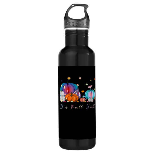 It’s Fall Y’all Funny Magic Halloween Pumpkin Than 710 Ml Water Bottle (Front)