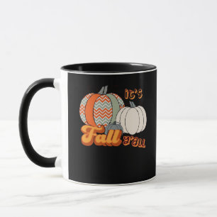 It’s Fall Y’all, Funny Pumpkins Chevron Pattern Mug