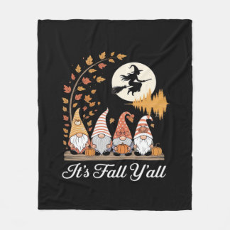 It’s Fall Y’all Gnomes Autumn Design Fleece Blanket