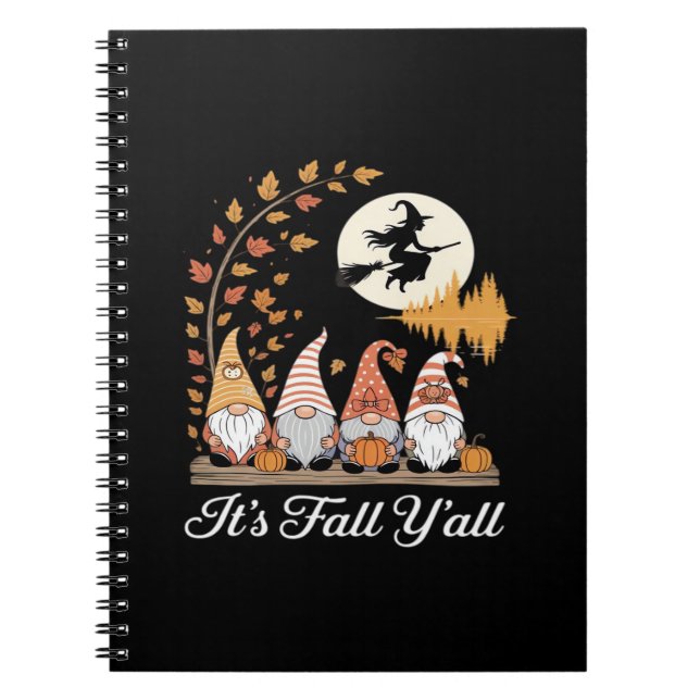It’s Fall Y’all Gnomes Autumn Fall Notebook (Front)