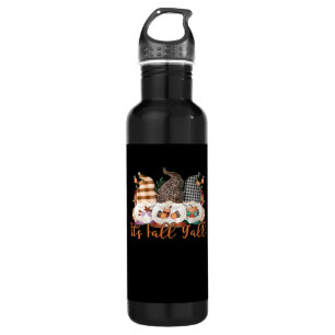 It’s Fall Y’all Gnomes In Autumn Plaid And Leopard 710 Ml Water Bottle
