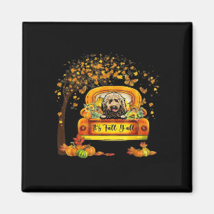 It’s Fall Y’all Goldendoodle Pumpkin Autumn Look Magnet