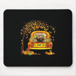 It’s Fall Y’all Goldendoodle Thanksgiving Pumpkin Mouse Pad