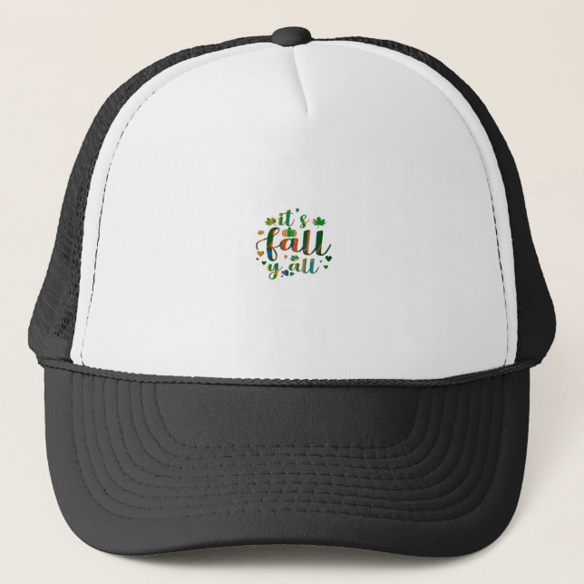 It’s Fall Y’all Graphic Style Trucker Hat (Front)