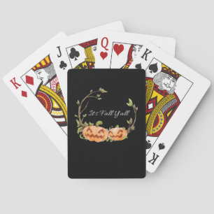 It’s Fall Y’all Halloween Cool Unique Playing Cards