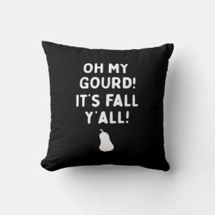 It’s Fall Y’all! (Halloween Fall) White Cushion