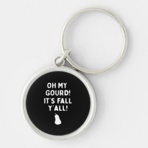It’s Fall Y’all! (Halloween Fall) White Key Ring