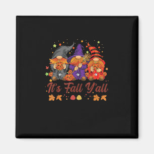 It’s Fall Y’all Halloween Gnomes Pumpkin Autumn Fa Magnet