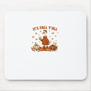 It’s Fall Y’all, Halloween Goose, Silly Goose, Aut Mouse Pad