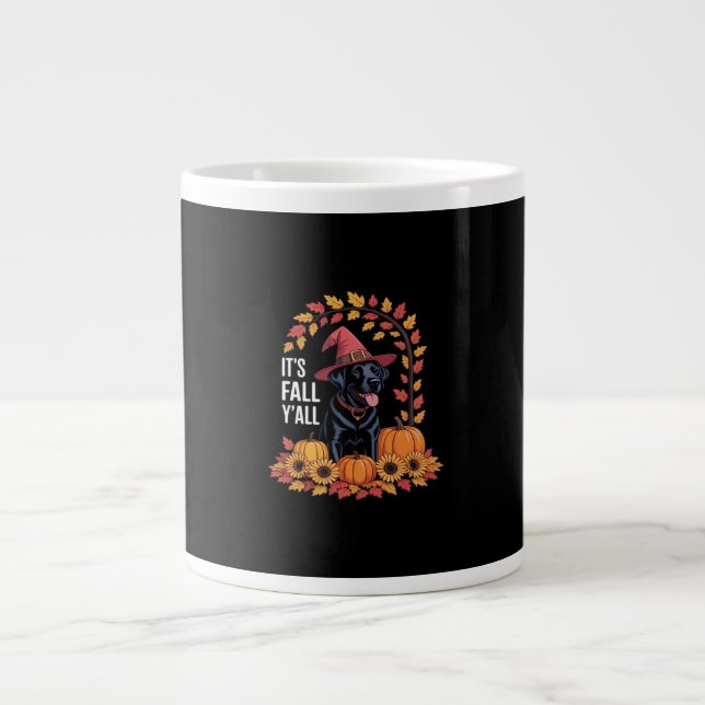 It’s Fall Y’all Halloween Thanksgiving Funny Quote Large Coffee Mug (Front)