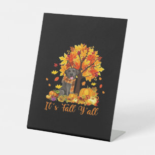 It’s Fall Y’all Halloween Thanksgiving Retro Graph Pedestal Sign