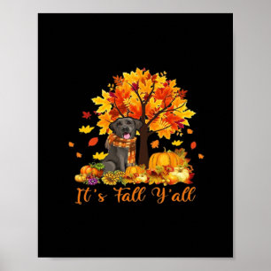 It’s Fall Y’all Halloween Thanksgiving Retro Graph Poster