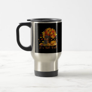 It’s Fall Y’all Halloween Thanksgiving Retro Graph Travel Mug