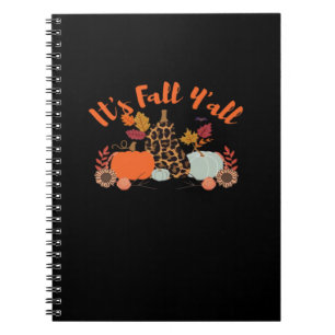 It’s Fall Y’all Hello Fall Happy Autumn Thanksgivi Notebook