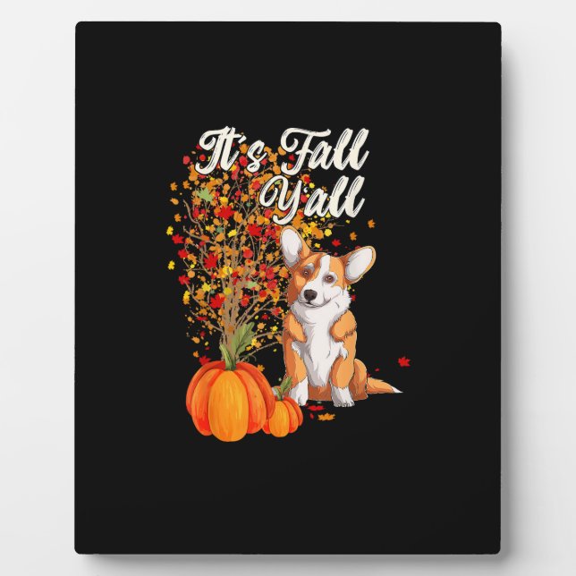 It’s Fall Y’all Leaf Fall Tree Hello Autumn Thanks Plaque (Front)
