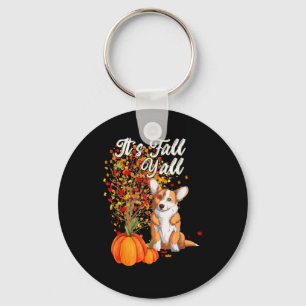 It’s Fall Y’all Leaf Tree Hello Autumn Vintage Key Ring