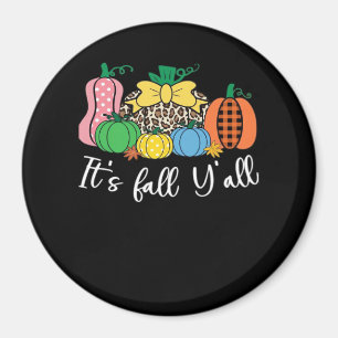 It’s Fall Y’all Leopard Pattern Pumpkin Magnet