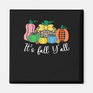 It’s Fall Y’all Leopard Pattern Pumpkin Magnet