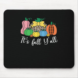 It’s Fall Y’all Leopard Pattern Pumpkin Mouse Pad