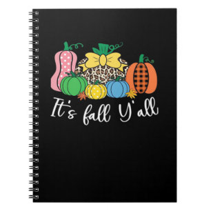 It’s Fall Y’all Leopard Pattern Pumpkin Notebook