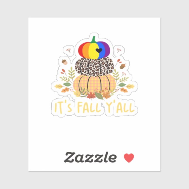 It’s Fall Y’all LGBTQ Pride Pumpkin Creative Casua (Sheet)