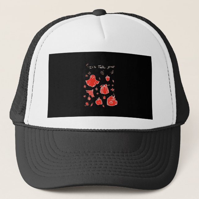 It’s Fall Y’all Minimal Clean Trucker Hat (Front)