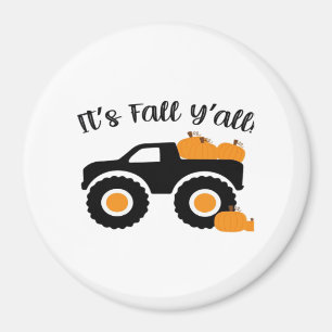 It’s Fall Y’all Monster With Pumpkins Graphic Desi Magnet