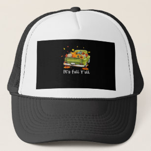 It’s Fall Y’all Pumpkin Autumn Hello Fall Vintage Trucker Hat