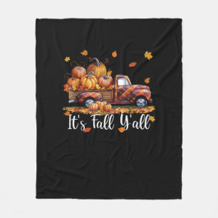 It’s Fall Y’all Pumpkin Autumn Tree Hello Fall Min Fleece Blanket