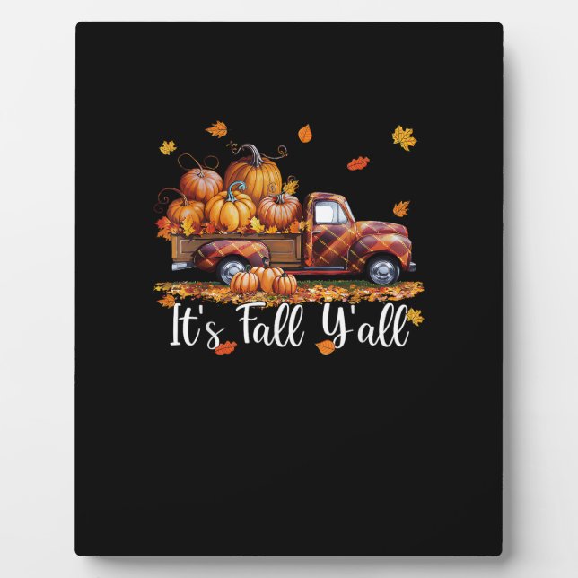It’s Fall Y’all Pumpkin Autumn Tree Hello Fall Min Plaque (Front)