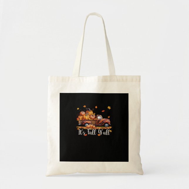 It’s Fall Y’all Pumpkin Autumn Tree Hello Fall Min Tote Bag (Front)