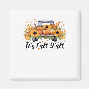 It’s Fall Y’all Pumpkin Autumn Tree Hello Fall Wom Magnet