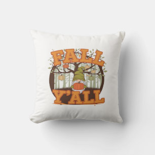 It’s Fall Y’all Pumpkin Gnome Autumn Funny Casual Cushion
