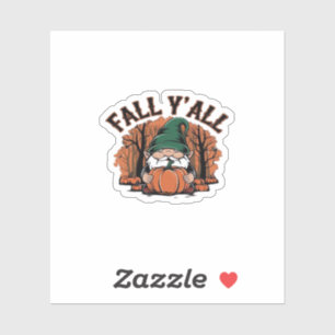 It’s Fall Y’all Pumpkin Gnome Autumn Retro Classic