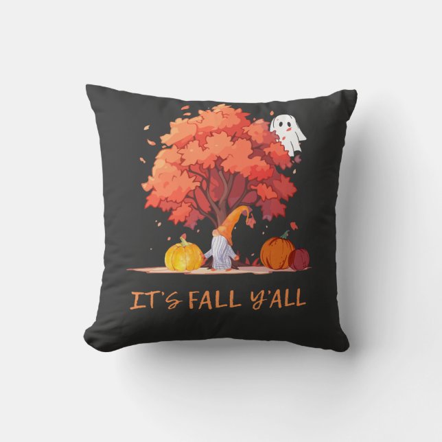 It’s Fall Y’all Pumpkin Gnome Autumn Tree Cushion (Front)