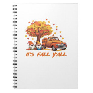 It’s Fall Y’all Pumpkin Gnome Autumn Tree Pumpkin Notebook
