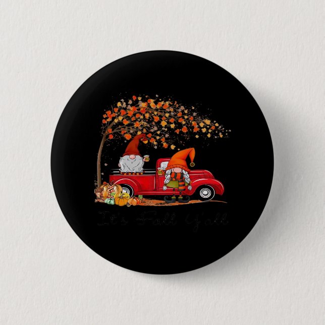 It’s Fall Y’all Pumpkin Halloween 6 Cm Round Badge (Front)