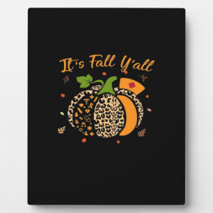 It’s Fall Y’all Pumpkin Leopard Nurse Halloween Plaque