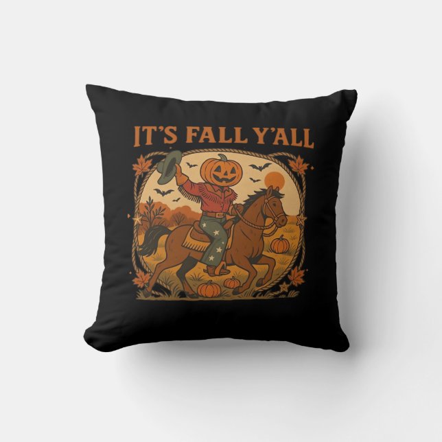 It’s Fall Y’all Pumpkin Minimal Clean Cushion (Front)