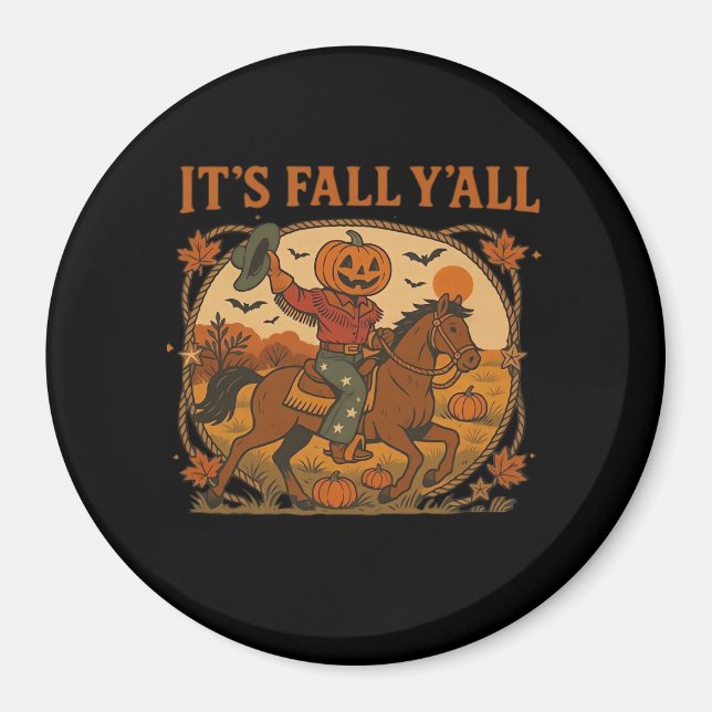 It’s Fall Y’all Pumpkin Minimal Clean Magnet (Front)