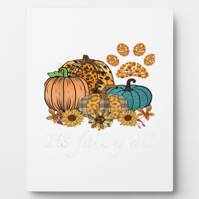 It’s Fall Y’all Pumpkin Minimal Clean Plaque (Front)