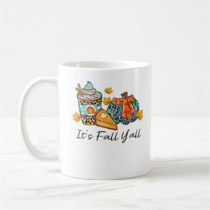 It’s Fall Y’all Pumpkin Spice Leopard Pumpkin Pie  Coffee Mug